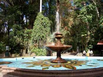 Uruapan National Park entrance fountain, Michoacan