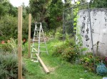 Grape Arbor Construction, Step 1, Setting Posts