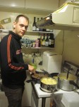 Andrew J. Wharton Cooking Dinner