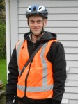 Andrew J. Wharton Dressed to Ride Bicycle to Work
