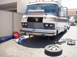 Dave Clingman and Andrew Wharton's RV motorhome brake repair in Mazatlan, Mexico